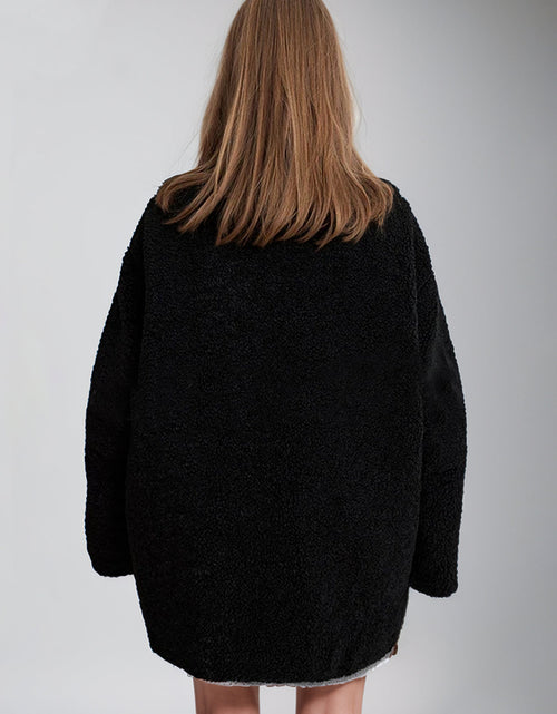 Load image into Gallery viewer, Zip Up Turtleneck Long Sleeve Plush Jacket
