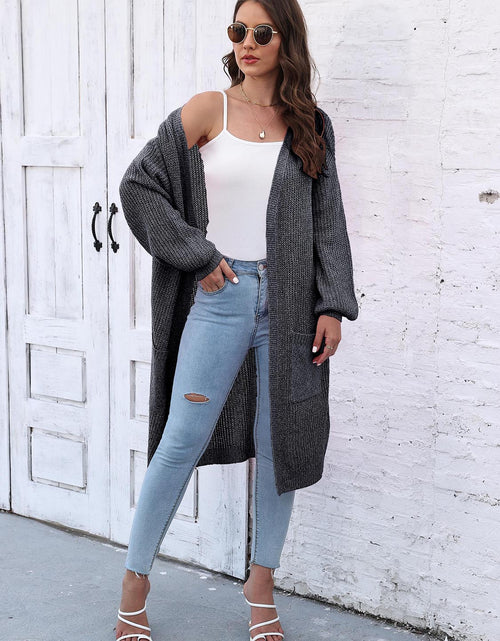 Load image into Gallery viewer, Open Front Longline Cardigan with Pockets

