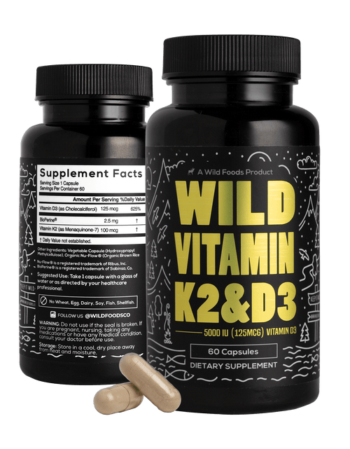 Load image into Gallery viewer, Wild Vitamin K2 &amp; D3 Case of 12 by Wild Foods
