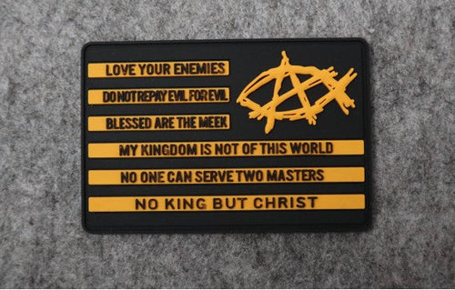 Load image into Gallery viewer, AnarchoChristian PVC Morale Patch by Proud Libertarian
