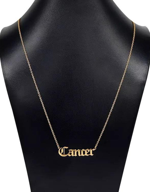 Load image into Gallery viewer, Old English Zodiac Necklace by Ellisonyoung.com
