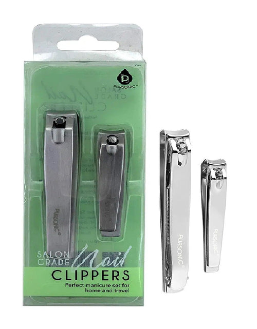 Load image into Gallery viewer, Salon Grade Premium 2 Pack Nail Clipper by Pursonic
