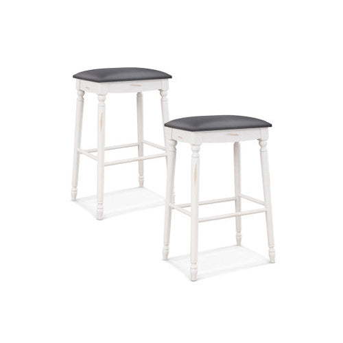 Load image into Gallery viewer, 29 Inch Bar Stool Set of 2 with Padded Seat Cushions and Wood Legs-29 inches
