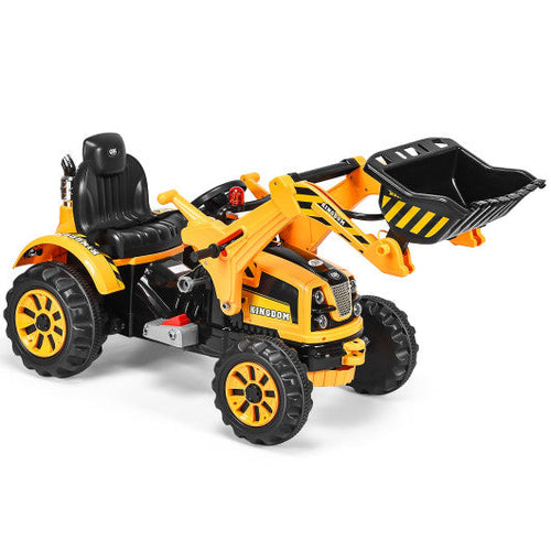 Load image into Gallery viewer, 12 V Battery Powered Kids Ride on Dumper Truck-Yellow.
