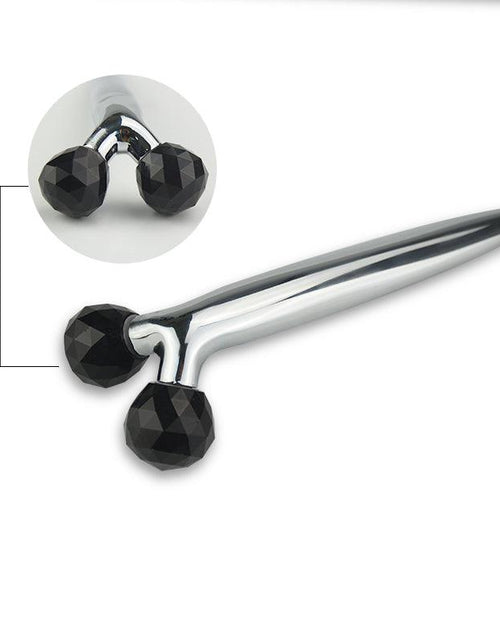 Load image into Gallery viewer, ZAQ Black Obsidian Y Facial Roller by ZAQ Skin &amp; Body
