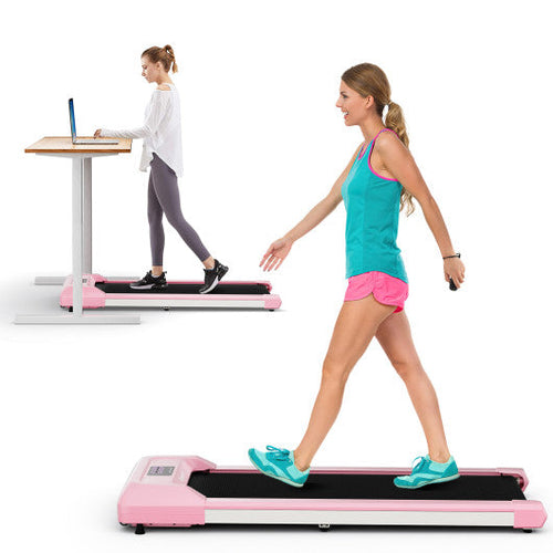 Load image into Gallery viewer, 2.25 HP Walking Pad with LED Display and Remote Control-Pink
