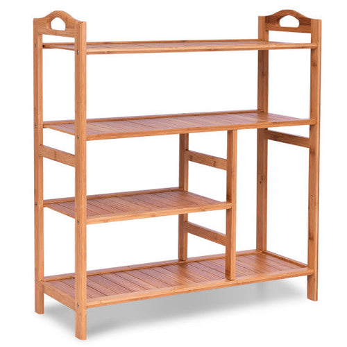 Load image into Gallery viewer, 4 Tiers Multifunction Bamboo Storage Shoe Rack for Entryway Hallway
