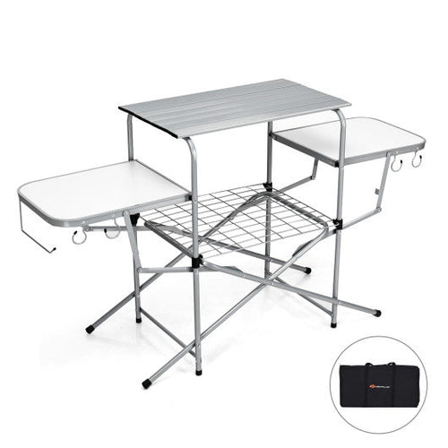 Load image into Gallery viewer, Foldable Outdoor BBQ Table Grilling Stand
