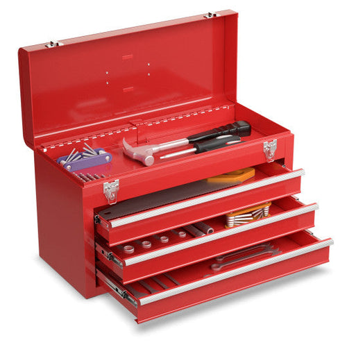 Load image into Gallery viewer, Portable Garage Mechanic Tool Cabinet Box with 3 Drawers
