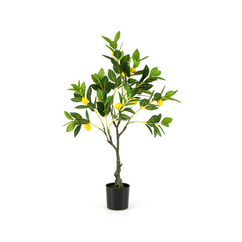Load image into Gallery viewer, Artificial Lemon Tree 2.6/4/5.2 Feet Tall Fake Lemon Plant wuth Lemon Fruits-2.6 ft
