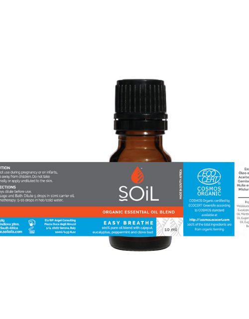 Load image into Gallery viewer, Easy Breathe - Organic Essential Oil Blend by SOiL Organic Aromatherapy and Skincare
