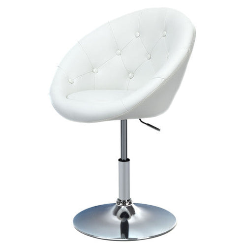 Load image into Gallery viewer, 1 Piece Adjustable Modern Swivel Round Tufted-White
