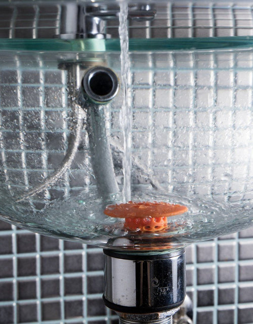 Load image into Gallery viewer, SinkShroom® (Orange) The Hair Catcher That Prevents Clogged Bathroom Sink Drains by TubShroom.com
