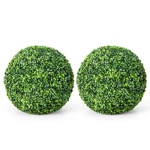 Load image into Gallery viewer, 2 Pieces 19 Inch Artificial Topiary Balls Faux Boxwood Ball Plants
