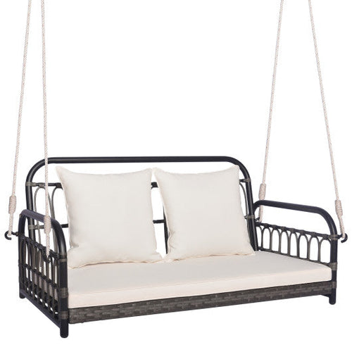 Load image into Gallery viewer, 2-Person Outdoor Hanging Chair with Ropes-Gray
