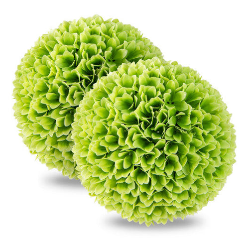 Load image into Gallery viewer, 2 Pieces Artificial Plant Topiary Balls Faux Boxwood Decorative Balls-Green
