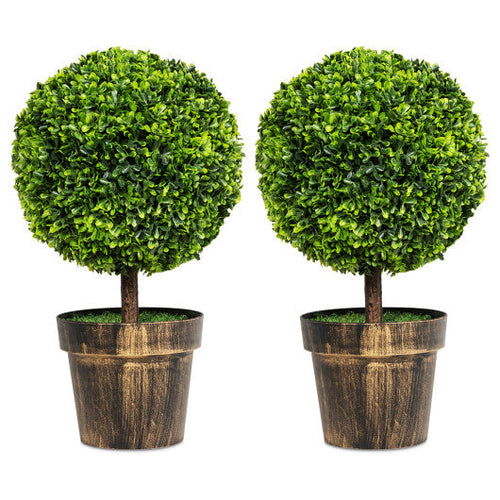 Load image into Gallery viewer, Artificial Ball Tree set of 2 with Natural Look and Water Resistance
