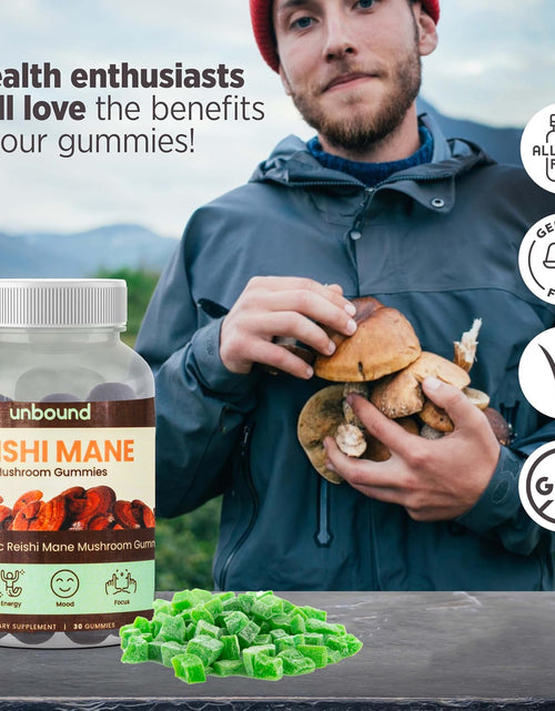 Load image into Gallery viewer, Unbound Reishi Mane Mushroom Gummies by Live Unbound
