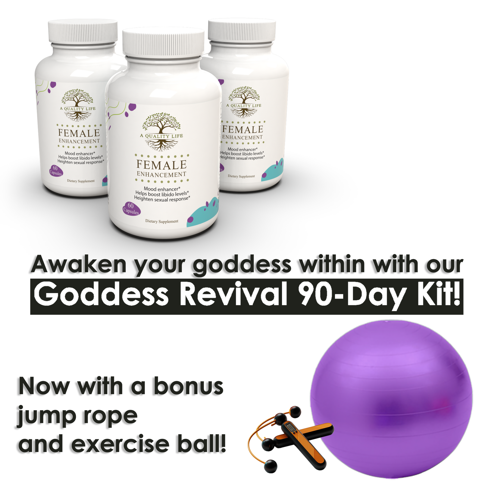 Goddess Revival 90-Day Kit by A Quality Life Nutrition