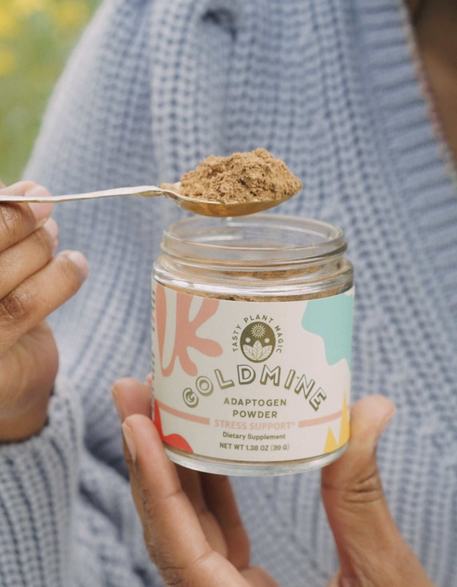 Adaptogen Stress Support Powder Jar by Goldmine Adaptogens