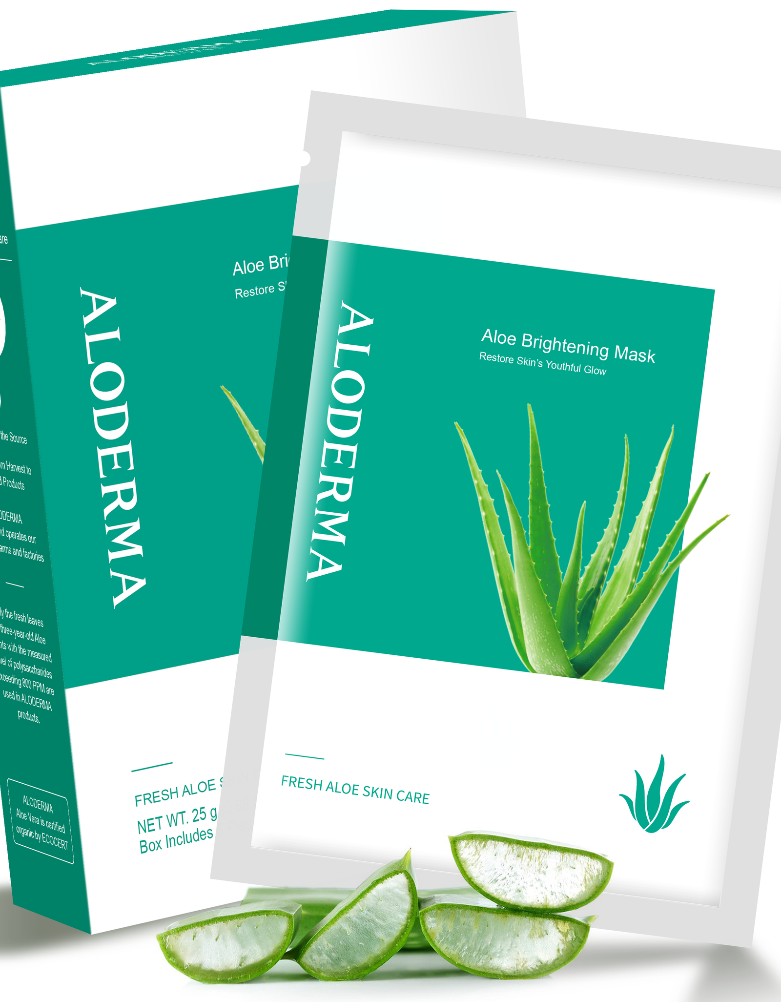 Aloe Brightening Mask (Box of 5) by ALODERMA