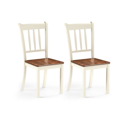 Load image into Gallery viewer, 2 Pieces Solid Whitesburg Spindle Back Wood Dining Chairs-White
