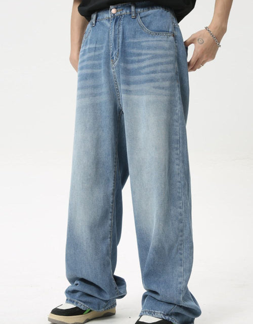 Load image into Gallery viewer, Men's Washed Straight Jeans
