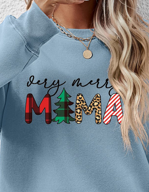 Load image into Gallery viewer, Letter Graphic Round Neck Long Sleeve Sweatshirt
