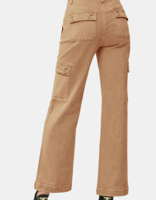 Load image into Gallery viewer, RISEN Full Size High Rise Wide Leg Cargo Jeans
