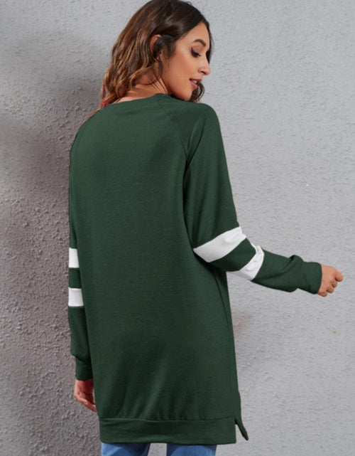Load image into Gallery viewer, Full Size Striped Round Neck Long Sleeve T-Shirt
