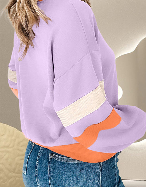 Load image into Gallery viewer, Color Block Long Sleeve Sweatshirt
