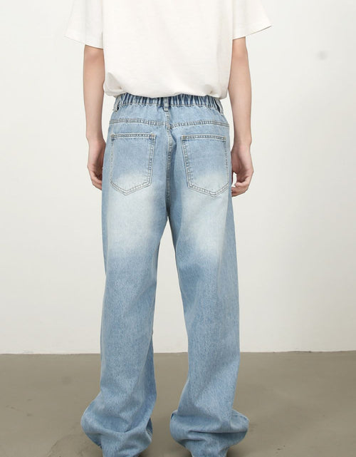 Load image into Gallery viewer, Men's Mid Rise Wide Leg Jeans with Pockets

