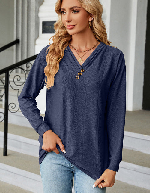Load image into Gallery viewer, V-Neck Long Sleeve T-Shirt
