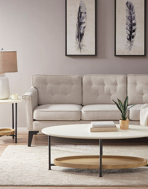 Load image into Gallery viewer, White/Natural End Table by Blak Hom
