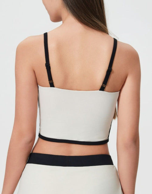 Load image into Gallery viewer, Millennia Contrast Trim Square Neck Active Cami with Detachable Chest Pads

