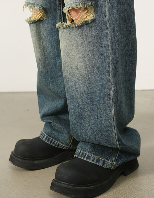 Load image into Gallery viewer, Men's Distressed Baggy Jeans
