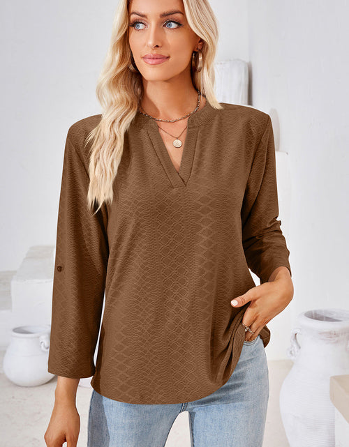 Load image into Gallery viewer, Notched Roll-Tab Sleeve T-Shirt
