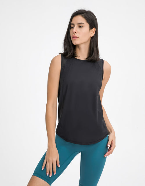 Load image into Gallery viewer, Millennia Cutout Back Round Neck Active Tank
