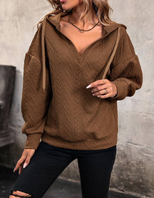 Load image into Gallery viewer, Perfee Drawstring Dropped Shoulder Long Sleeve Hoodie
