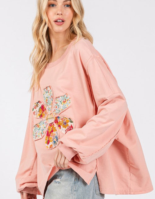Load image into Gallery viewer, SAGE + FIG Flower Patch Dropped Shoulder Oversize Top
