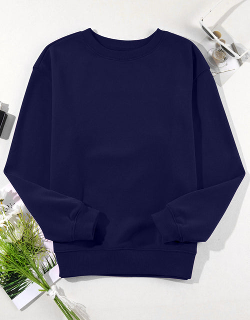 Load image into Gallery viewer, Round Neck Long Sleeve Sweatshirt
