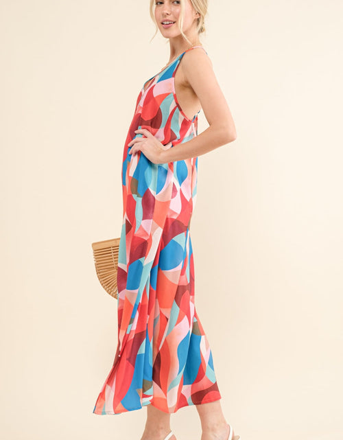 Load image into Gallery viewer, And the Why Printed Crisscross Back Cami Dress
