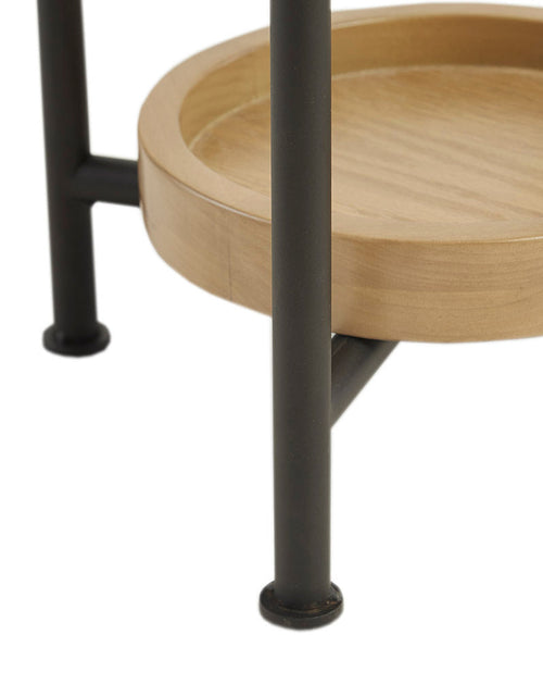 Load image into Gallery viewer, White/Natural End Table by Blak Hom
