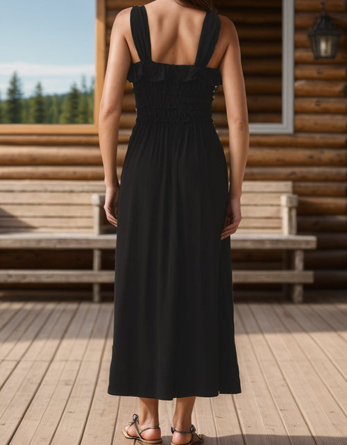 Load image into Gallery viewer, Frill Square Neck Wide Strap Dress
