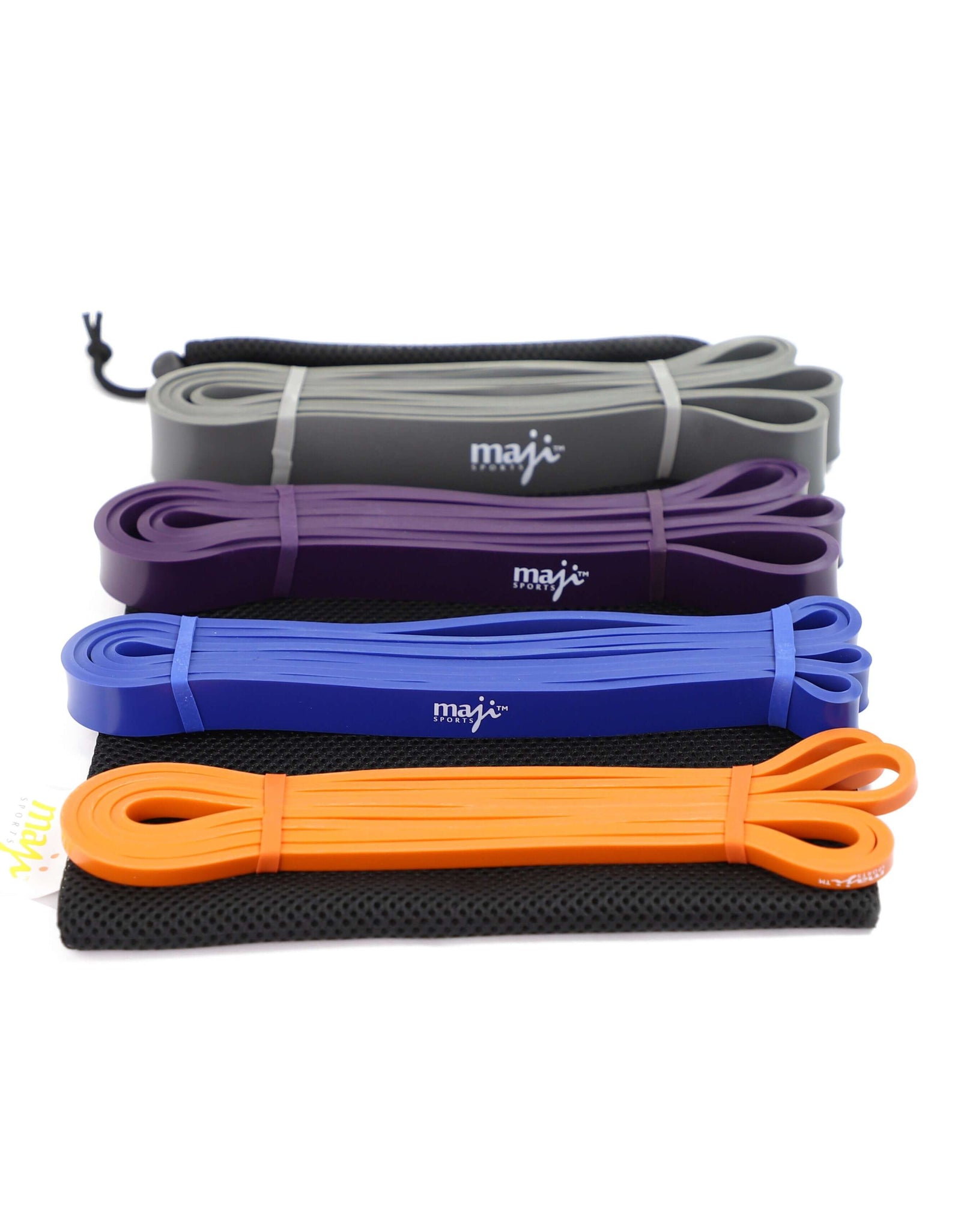 Pack Of Four Full Body Workout Super Bands by Jupiter Gear