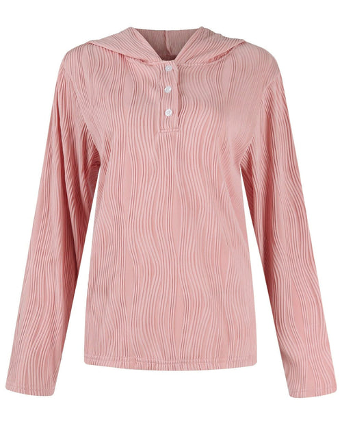Load image into Gallery viewer, Textured Long Sleeve Hoodie
