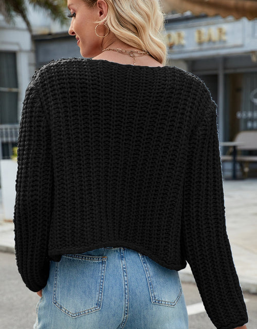 Load image into Gallery viewer, Round Neck Button Up Cardigan with Pockets
