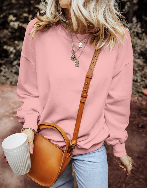 Load image into Gallery viewer, Round Neck Long Sleeve Sweatshirt
