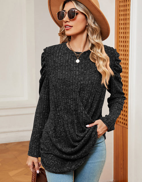 Load image into Gallery viewer, Round Neck Puff Sleeve T-Shirt

