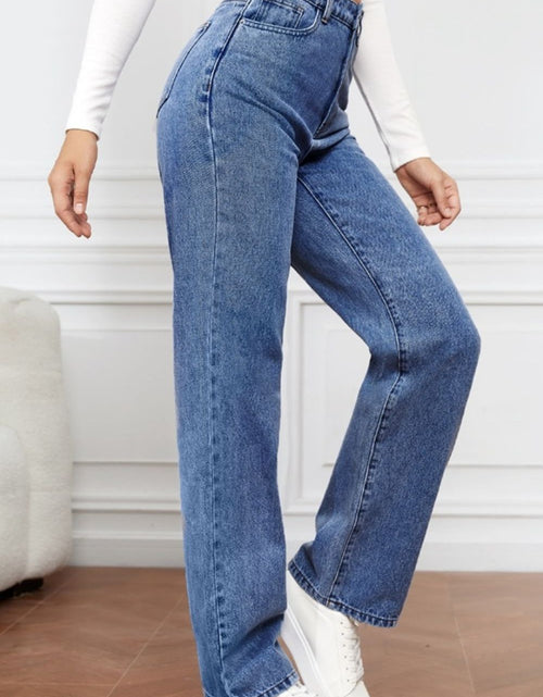 Load image into Gallery viewer, High Waist Straight Jeans

